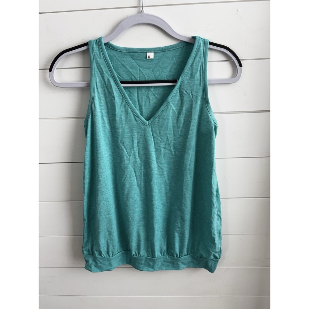 Women's Teal Tank Top‎ Size Small New 0345